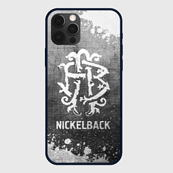 Чехол для iPhone 12 Pro Nickelback - grey gradient, цвет: 3D-черный