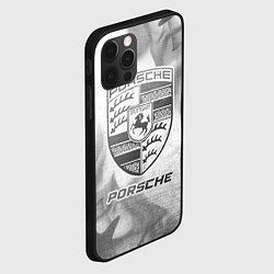 Чехол для iPhone 12 Pro Porsche - white gradient, цвет: 3D-черный — фото 2