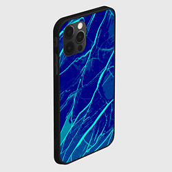 Чехол для iPhone 12 Pro Яркий сине-голубой абстрактная текстура, цвет: 3D-черный — фото 2