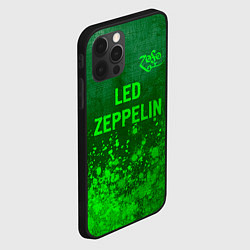 Чехол для iPhone 12 Pro Led Zeppelin - green gradient посередине, цвет: 3D-черный — фото 2