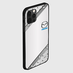 Чехол для iPhone 12 Pro Mazda текстура метал, цвет: 3D-черный — фото 2