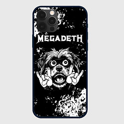 Чехол для iPhone 12 Pro Megadeth рок пес, цвет: 3D-черный