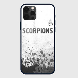 Чехол для iPhone 12 Pro Scorpions - white gradient посередине, цвет: 3D-черный