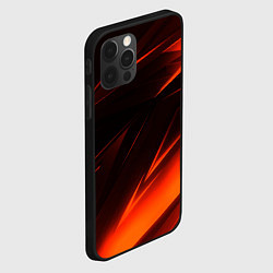 Чехол для iPhone 12 Pro Geometry orange stripes, цвет: 3D-черный — фото 2