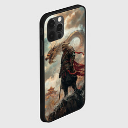 Чехол для iPhone 12 Pro Wukong и дракон, цвет: 3D-черный — фото 2