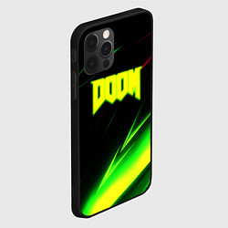 Чехол для iPhone 12 Pro Doom кислотные линии, цвет: 3D-черный — фото 2