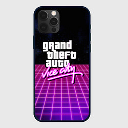 Чехол для iPhone 12 Pro GTA retro wave, цвет: 3D-черный