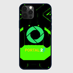 Чехол для iPhone 12 Pro Portal game pattern, цвет: 3D-черный