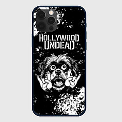 Чехол для iPhone 12 Pro Hollywood Undead рок пес, цвет: 3D-черный