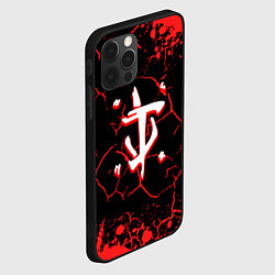 Чехол для iPhone 12 Pro Doom лого трещины, цвет: 3D-черный — фото 2