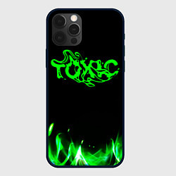 Чехол для iPhone 12 Pro Toxic text, цвет: 3D-черный