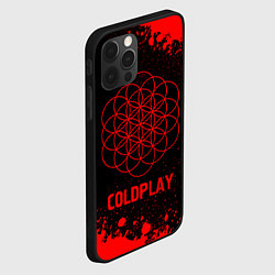 Чехол для iPhone 12 Pro Coldplay - red gradient, цвет: 3D-черный — фото 2