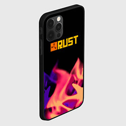 Чехол для iPhone 12 Pro RUST neon fire, цвет: 3D-черный — фото 2