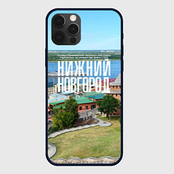 Чехол для iPhone 12 Pro Нижний Новгород кремль, цвет: 3D-черный