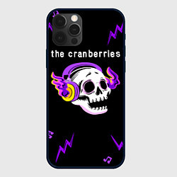 Чехол для iPhone 12 Pro The Cranberries неоновый череп, цвет: 3D-черный