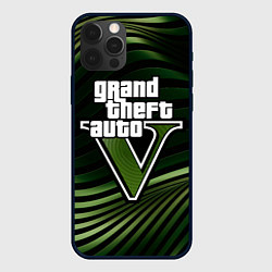 Чехол для iPhone 12 Pro Grand Theft Auto V - logo, цвет: 3D-черный