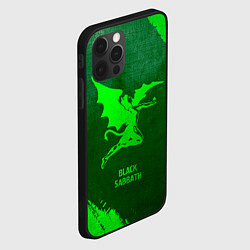 Чехол для iPhone 12 Pro Black Sabbath - green gradient, цвет: 3D-черный — фото 2