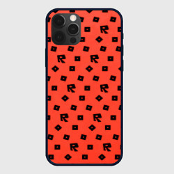 Чехол для iPhone 12 Pro Roblox game pattern, цвет: 3D-черный