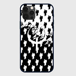 Чехол для iPhone 12 Pro Quake pattern men, цвет: 3D-черный