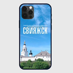 Чехол для iPhone 12 Pro Град Свияжск музей-заповедник, цвет: 3D-черный