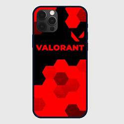 Чехол для iPhone 12 Pro Valorant - red gradient посередине, цвет: 3D-черный