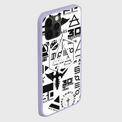 Чехол для iPhone 12 Pro Linkin park pattern 30 second to mars, цвет: 3D-светло-сиреневый — фото 2