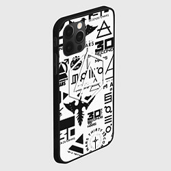 Чехол для iPhone 12 Pro Linkin park pattern 30 second to mars, цвет: 3D-черный — фото 2