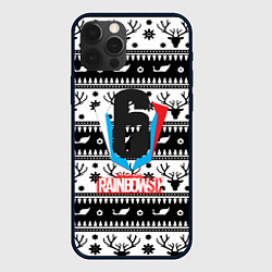 Чехол для iPhone 12 Pro Rainbow six winter pattern, цвет: 3D-черный