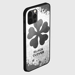 Чехол для iPhone 12 Pro Black Clover - white gradient, цвет: 3D-черный — фото 2