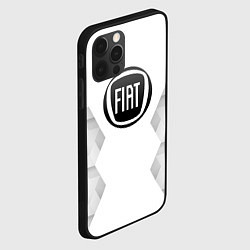 Чехол для iPhone 12 Pro Fiat white poly, цвет: 3D-черный — фото 2