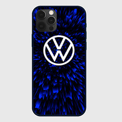 Чехол для iPhone 12 Pro Volkswagen blue energy, цвет: 3D-черный