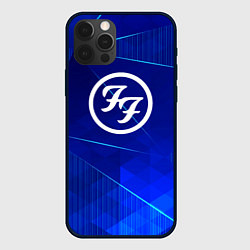 Чехол для iPhone 12 Pro Foo Fighters blue poly, цвет: 3D-черный