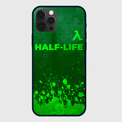 Чехол для iPhone 12 Pro Half-Life - green gradient посередине, цвет: 3D-черный