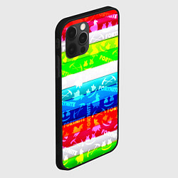 Чехол для iPhone 12 Pro Fortnite color line, цвет: 3D-черный — фото 2