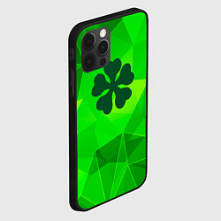 Чехол для iPhone 12 Pro Black Clover green poly, цвет: 3D-черный — фото 2