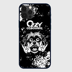 Чехол для iPhone 12 Pro Ozzy Osbourne рок пес, цвет: 3D-черный