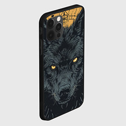 Чехол для iPhone 12 Pro Черный волк, цвет: 3D-черный — фото 2