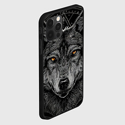 Чехол для iPhone 12 Pro Морда волка, цвет: 3D-черный — фото 2