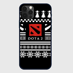 Чехол для iPhone 12 Pro Dota pattern game, цвет: 3D-черный