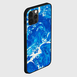 Чехол для iPhone 12 Pro Синяя водная абстракция, цвет: 3D-черный — фото 2