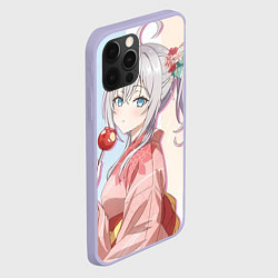 Чехол для iPhone 12 Pro Аля иногда кокетничает со мной по русски Алиса, цвет: 3D-светло-сиреневый — фото 2