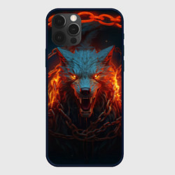 Чехол для iPhone 12 Pro Волк в цепях, цвет: 3D-черный