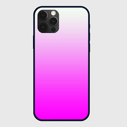 Чехол для iPhone 12 Pro Gradient color pink, цвет: 3D-черный