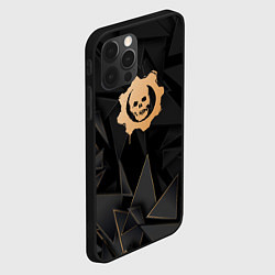 Чехол для iPhone 12 Pro Gears of War golden poly, цвет: 3D-черный — фото 2