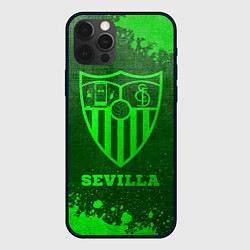 Чехол для iPhone 12 Pro Sevilla - green gradient, цвет: 3D-черный