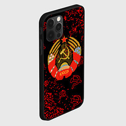 Чехол для iPhone 12 Pro СССР паттерн стиль, цвет: 3D-черный — фото 2