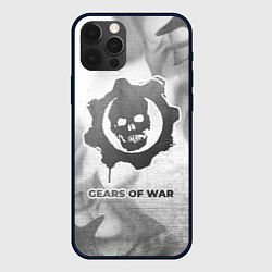 Чехол для iPhone 12 Pro Gears of War - white gradient, цвет: 3D-черный