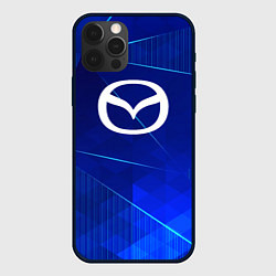 Чехол для iPhone 12 Pro Mazda blue poly, цвет: 3D-черный