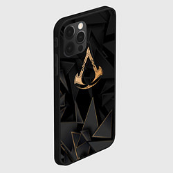 Чехол для iPhone 12 Pro Assassins Creed golden poly, цвет: 3D-черный — фото 2