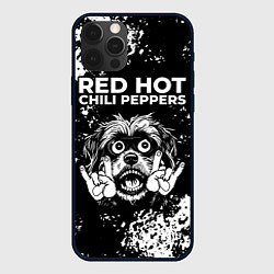 Чехол для iPhone 12 Pro Red Hot Chili Peppers рок пес, цвет: 3D-черный